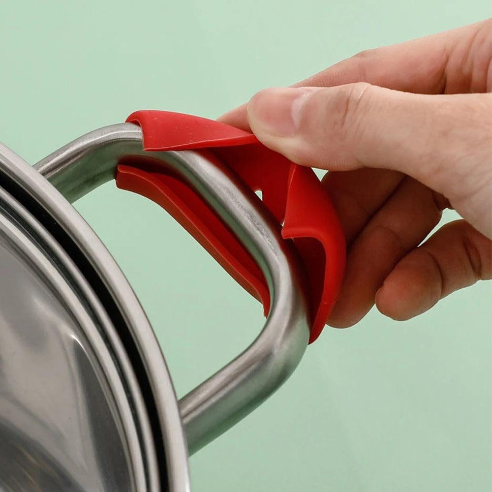 Silicone Pan Handle Cover, isolamento térmico, utensílios de cozinha, 2/8 conjuntos