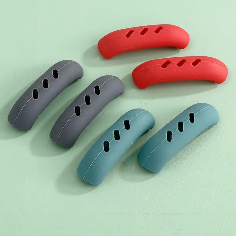 Silicone Pan Handle Cover, isolamento térmico, utensílios de cozinha, 2/8 conjuntos